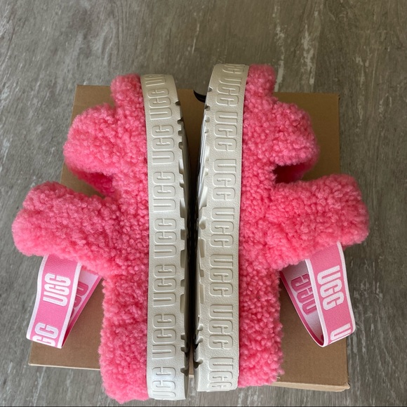 UGG Oh Fluffita Slide Sandal - Pink Rose US 7/EU 38 - Picture 8 of 14